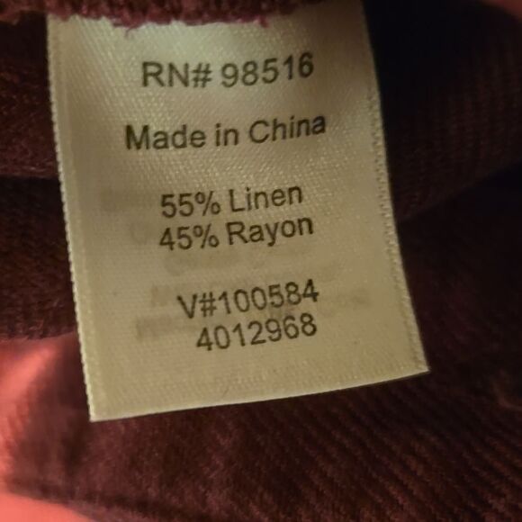 Coldwater Creek Linen Blend Capris Size 12 - Picture 9 of 9